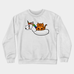 Cat And Unicorn Crewneck Sweatshirt